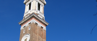 The bell tower of Santi Apostoli Church - Venice